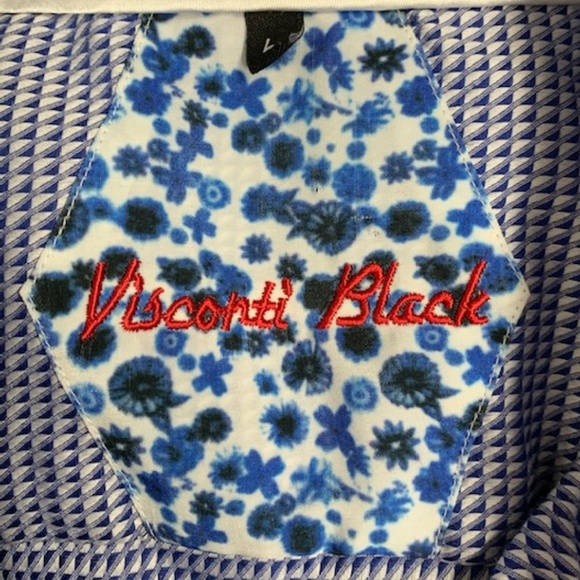 Visconti Black Blue/White Button Down Shirt - Picture 7 of 7